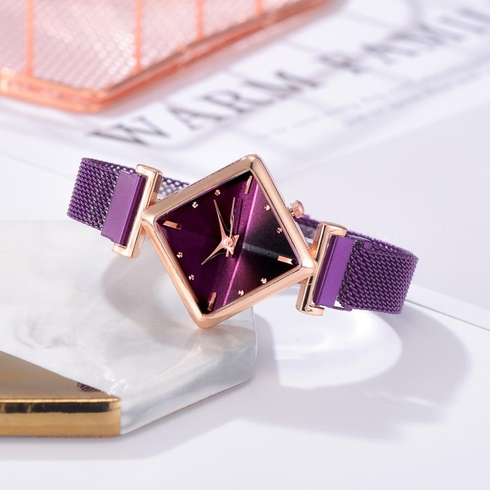 Luxury Women's Square Diamond Watch