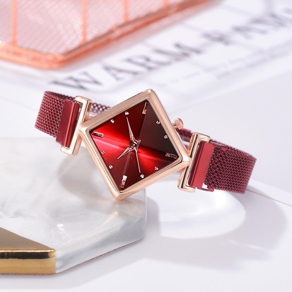 Luxury Women's Square Diamond Watch
