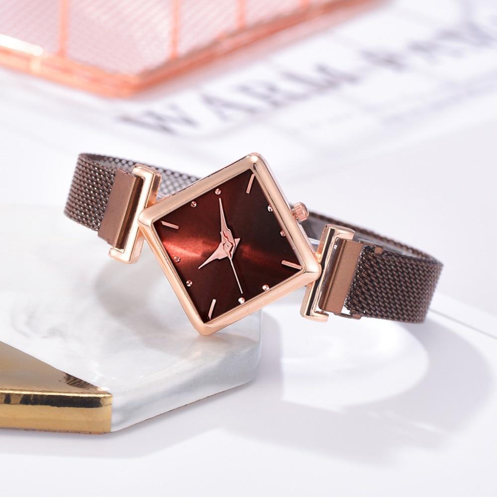 Luxury Women's Square Diamond Watch