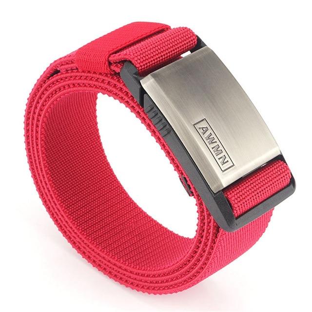 Magnetic Metal Buckle Adjustable Nylon Belt