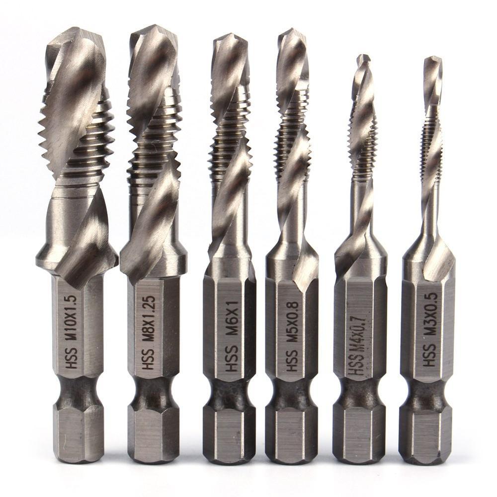 Thread Tap High-Speed Steel (HSS) Drill Bits Set (6pcs)