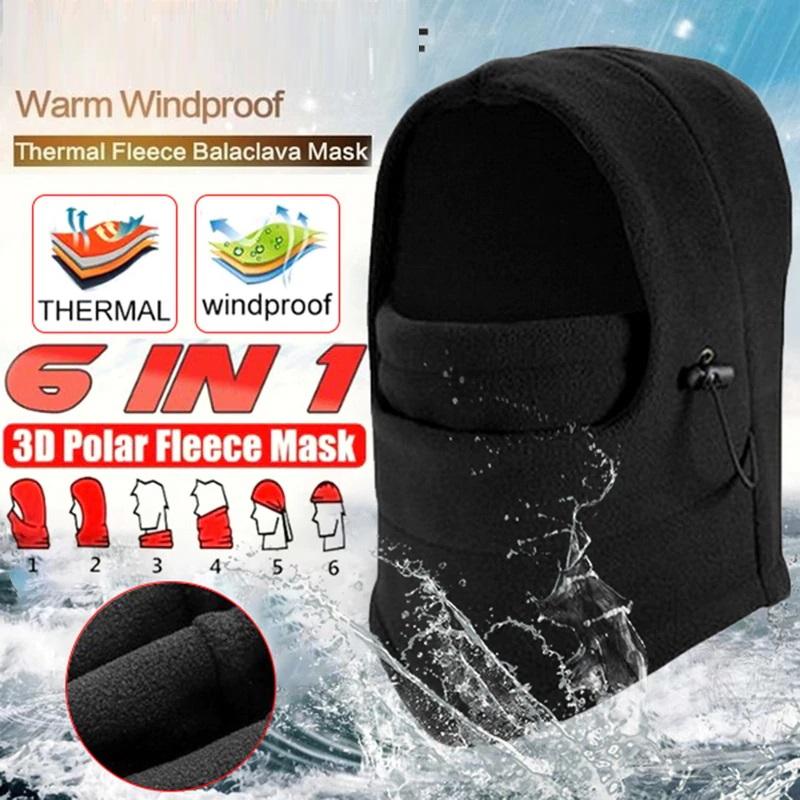 Full Coverage Protection 6 In 1 Thermal Fleece Face Mask