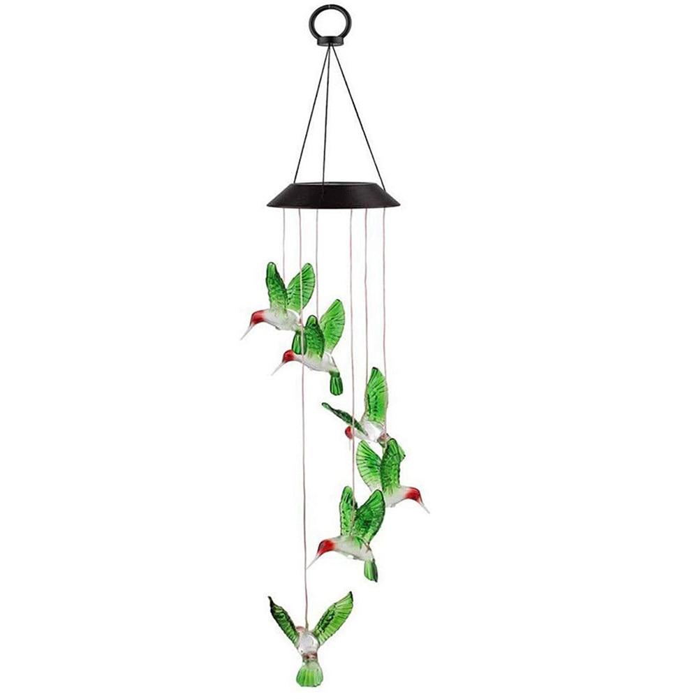 Solar LED Lights Hummingbird Wind Chimes