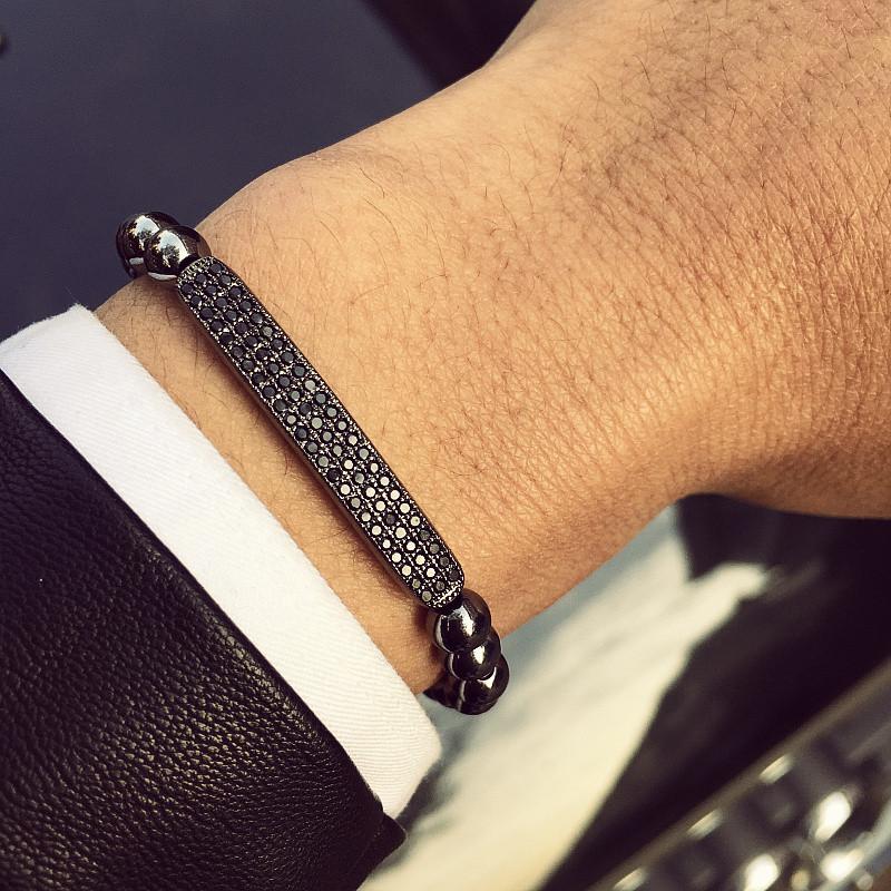 Zircon -  beads Bracelets - Indigo-Temple