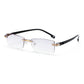 Memory Titanium Alloy Rimless Prescription Presbyopic Reading Glasses