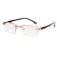 Memory Titanium Alloy Rimless Prescription Presbyopic Reading Glasses