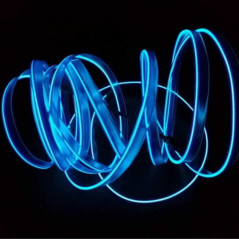 Neon Light Line + 12V Cigarette lighter Drive - Indigo-Temple