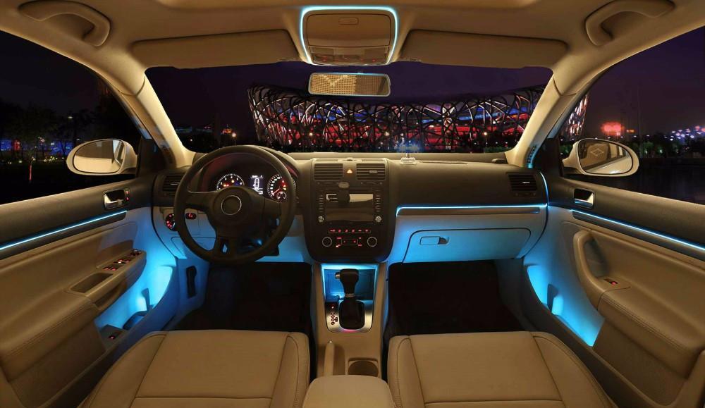 Neon Light Line + 12V Cigarette lighter Drive - Indigo-Temple