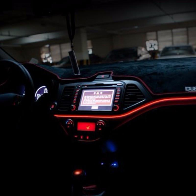 Neon Light Line + 12V Cigarette lighter Drive - Indigo-Temple