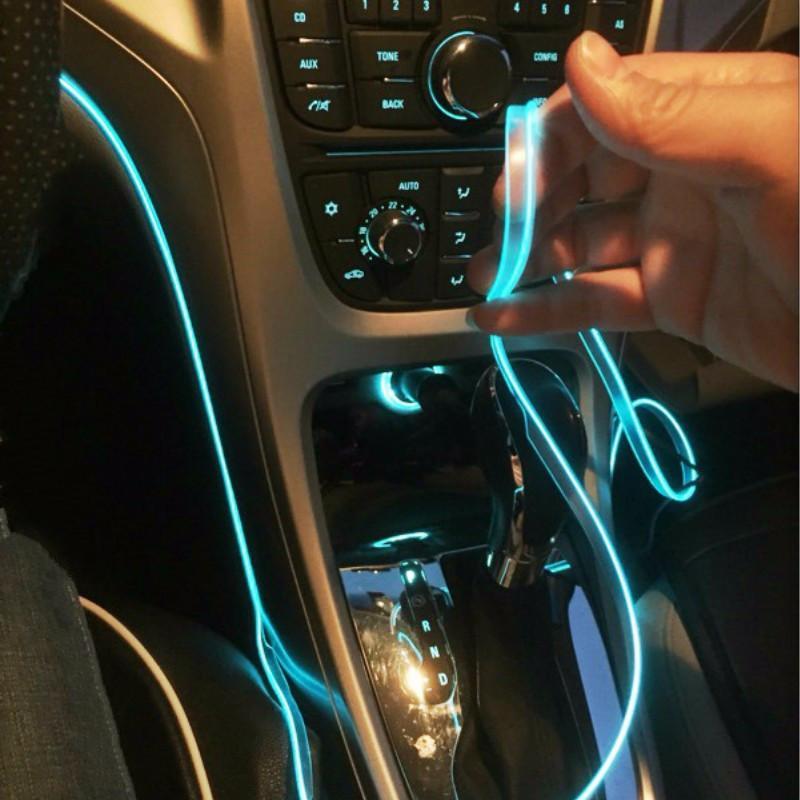 Neon Light Line + 12V Cigarette lighter Drive - Indigo-Temple