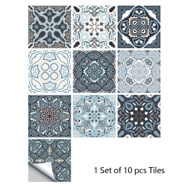 Portuguese Tiles Azulejo Decorative Stickers (10pcs)