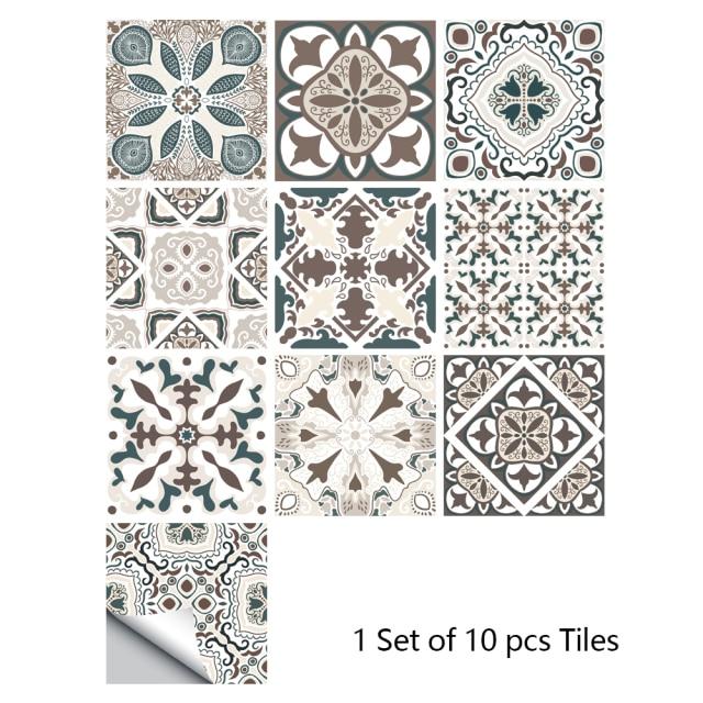 Portuguese Tiles Azulejo Decorative Stickers (10pcs)