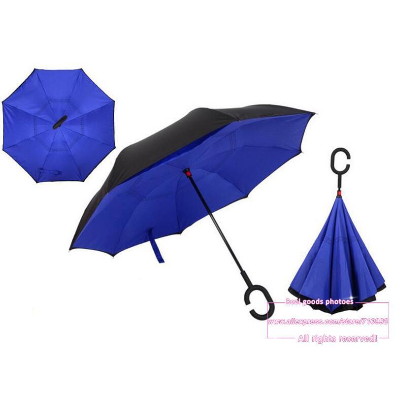 UPSIDE DOWN ANTI-DRIP UMBRELLA - Indigo-Temple