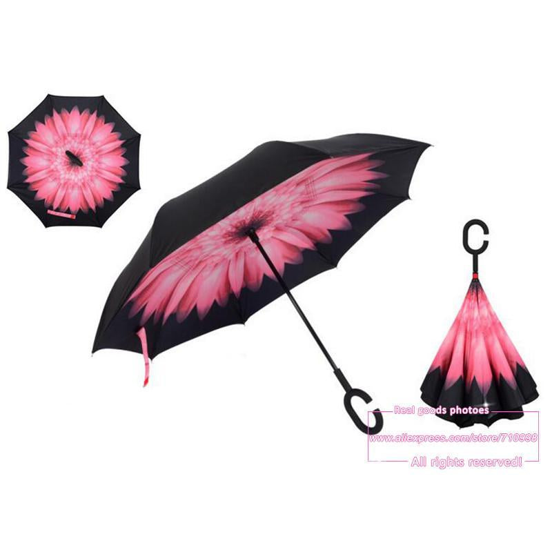 UPSIDE DOWN ANTI-DRIP UMBRELLA - Indigo-Temple