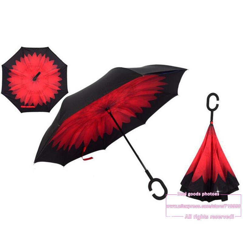 UPSIDE DOWN ANTI-DRIP UMBRELLA - Indigo-Temple