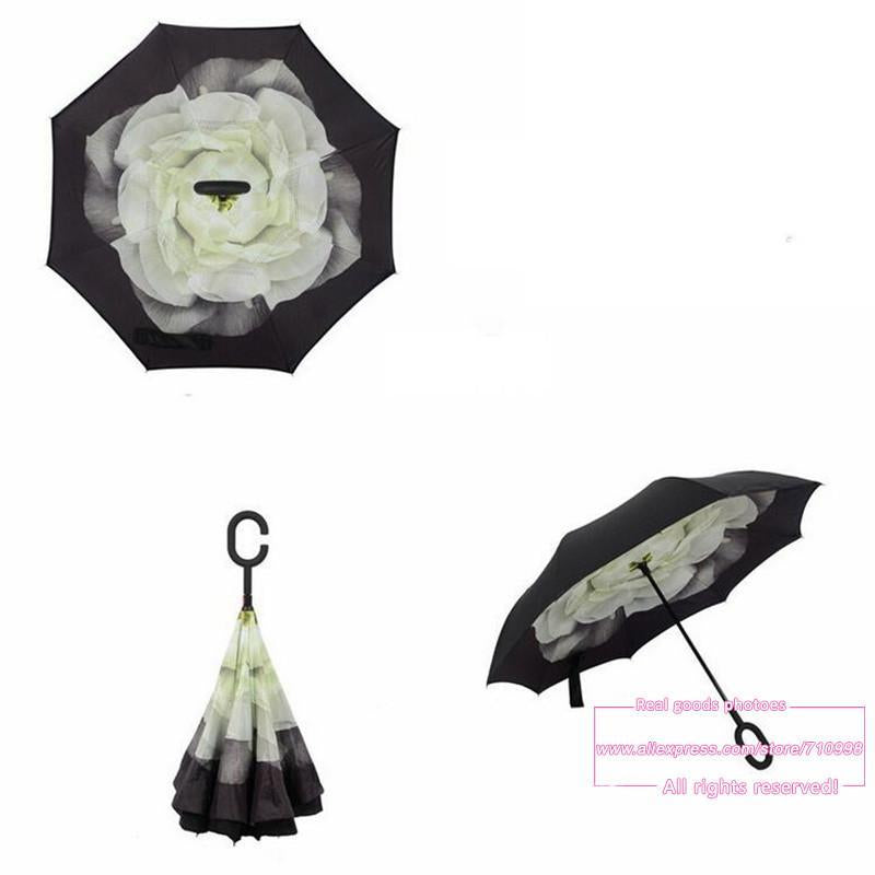 UPSIDE DOWN ANTI-DRIP UMBRELLA - Indigo-Temple