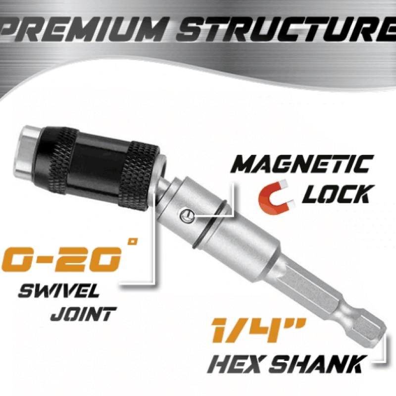 Magnetic Angle Guide Pivot Drill Bit Extension