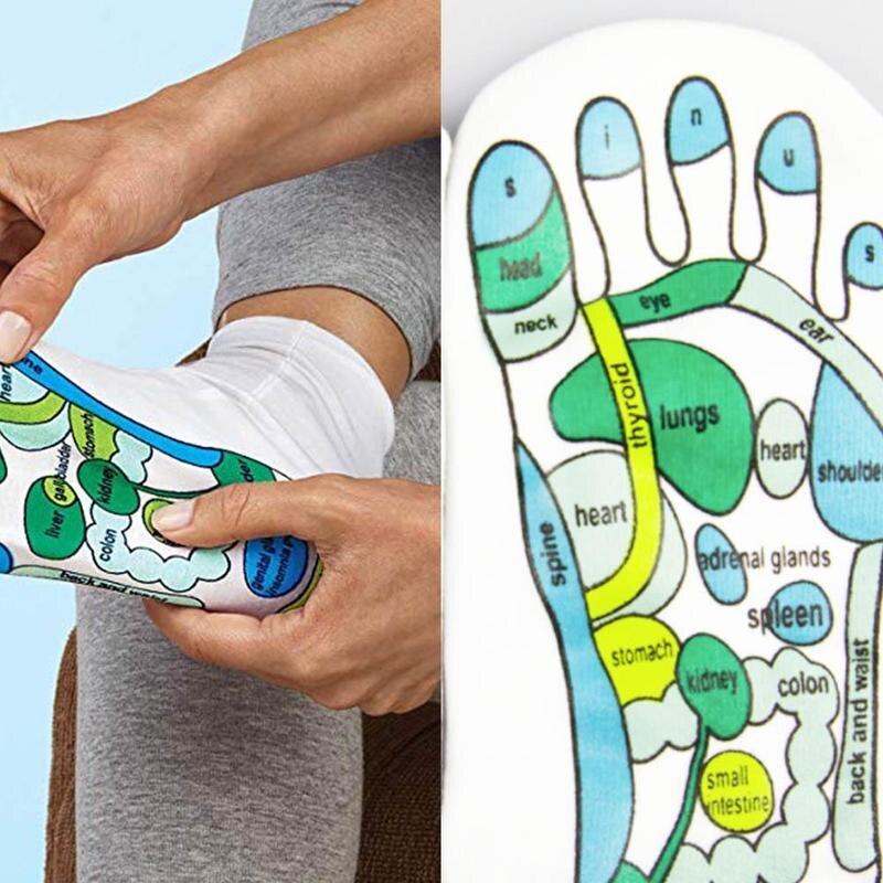 Acupressure Reflexology Chart Socks with Masseur ***2 sets***