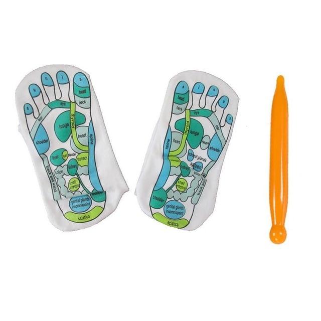 Acupressure Reflexology Chart Socks with Masseur ***2 sets***