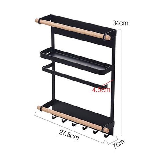 Drill-Free Magnetic Refrigerator Storage Rack