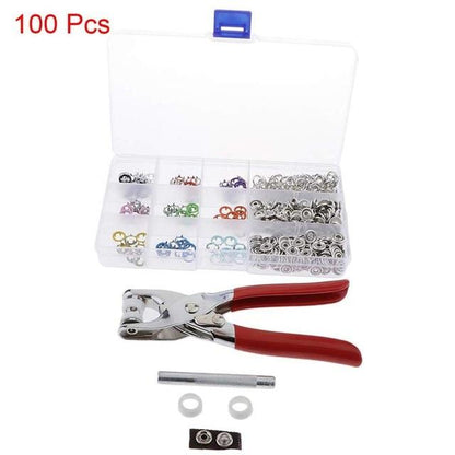 Metal Snaps Buttons with Fastener Pliers Press Kit