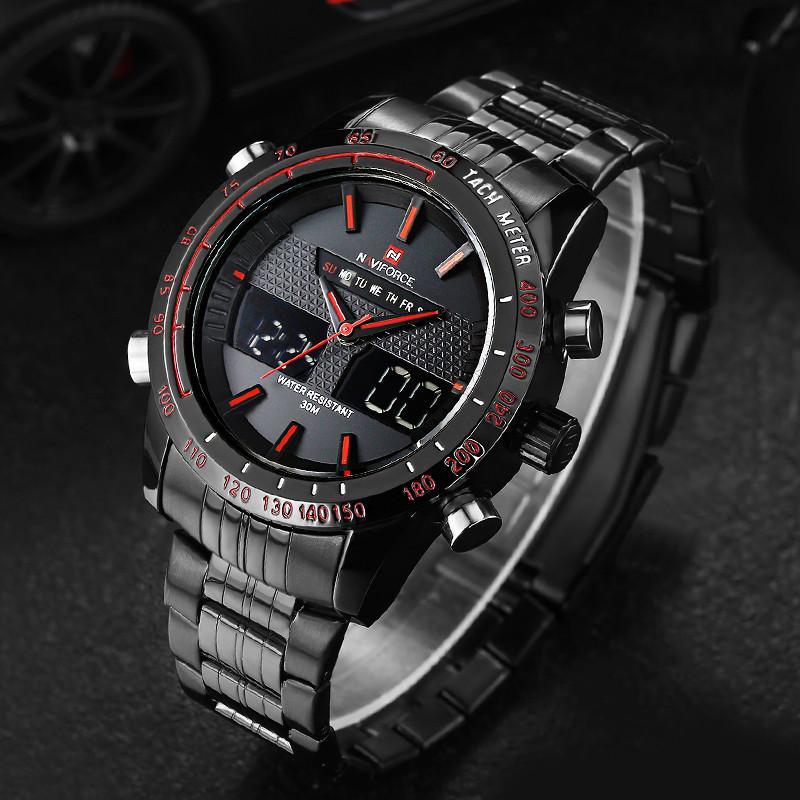 G191 Full Steel Military Wrist Watch (6 colors) - Indigo-Temple