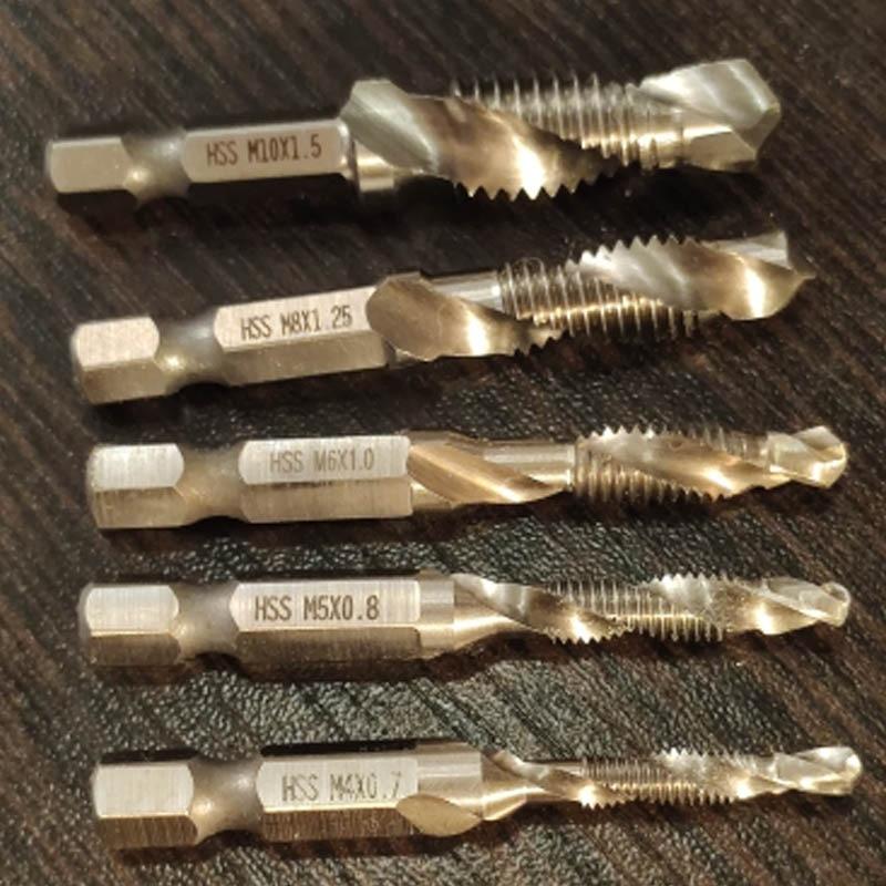 Thread Tap High-Speed Steel (HSS) Drill Bits Set (6pcs)