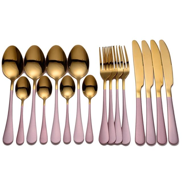 16 Pcs Stylish Stainless Steel Cutlery Set
