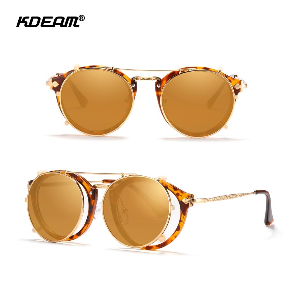 KDEAM™ Retro Steampunk Clip On Sunglasses