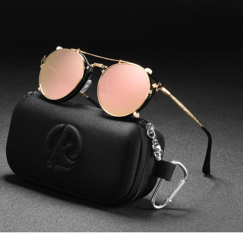 KDEAM™ Retro Steampunk Clip On Sunglasses
