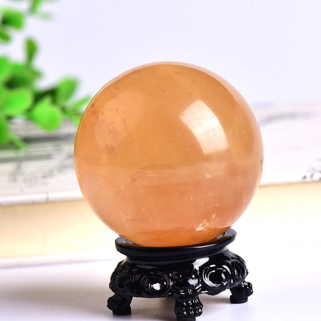 Natural Dream Crystal Quartz Ball With Decorative Base