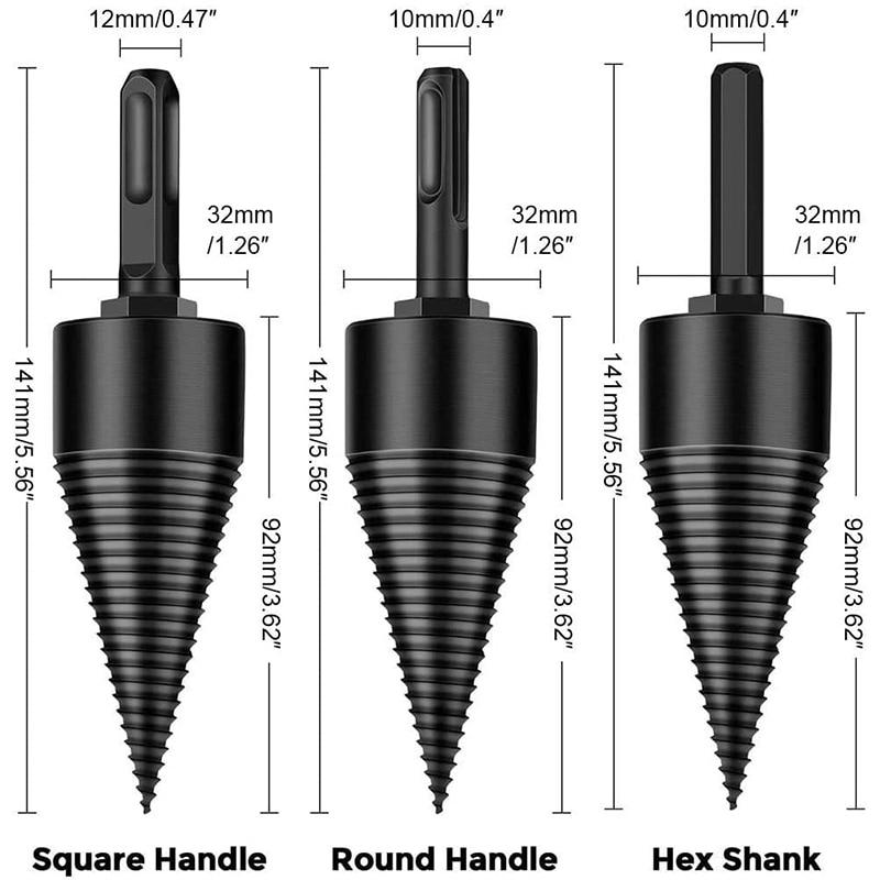 Powerful Firewood Drill Bit Splitter