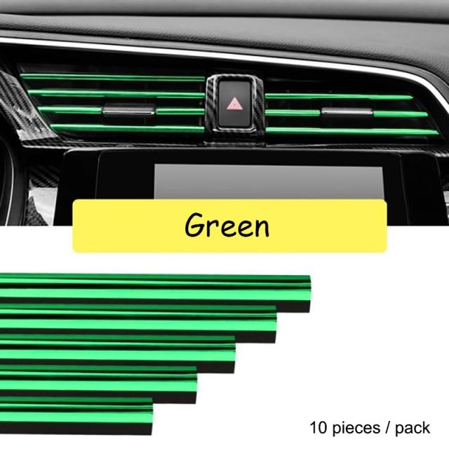 Stylish Car AC Vent Decor Strips (10 pcs)