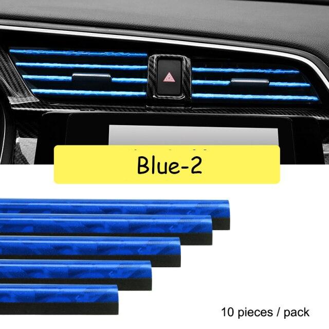 Stylish Car AC Vent Decor Strips (10 pcs)