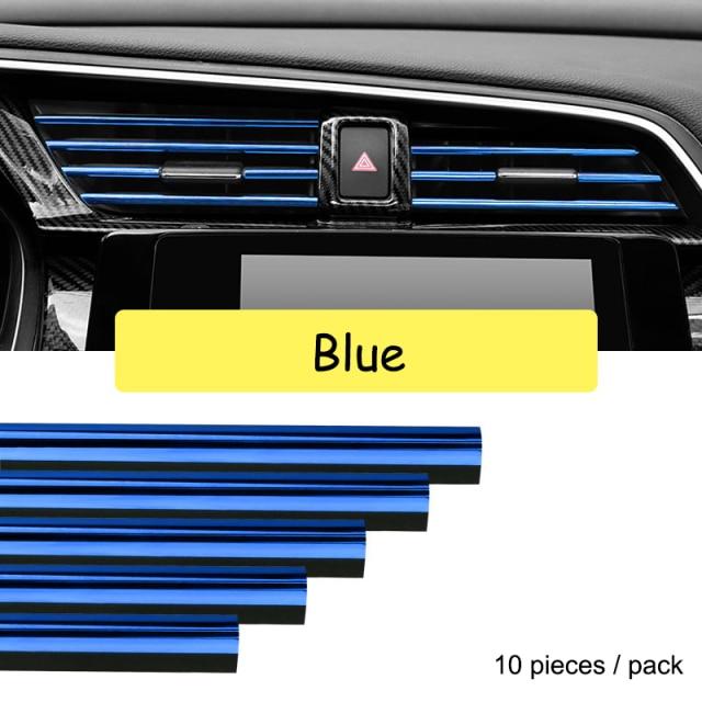 Stylish Car AC Vent Decor Strips (10 pcs)