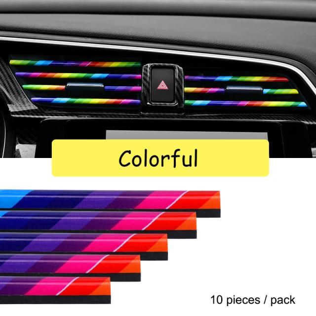Stylish Car AC Vent Decor Strips (10 pcs)
