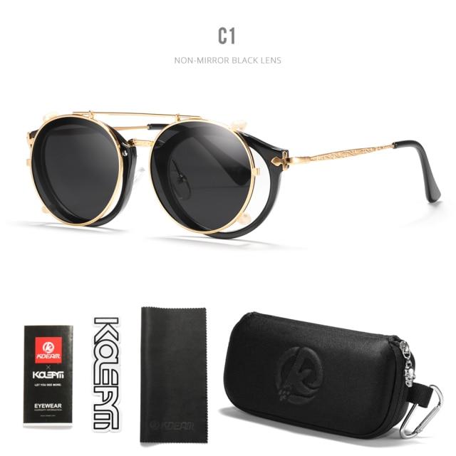 KDEAM™ Retro Steampunk Clip On Sunglasses