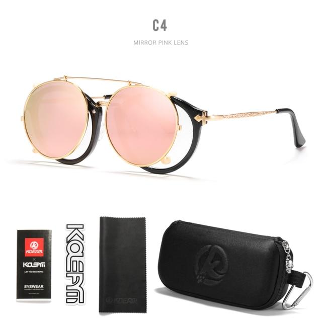 KDEAM™ Retro Steampunk Clip On Sunglasses