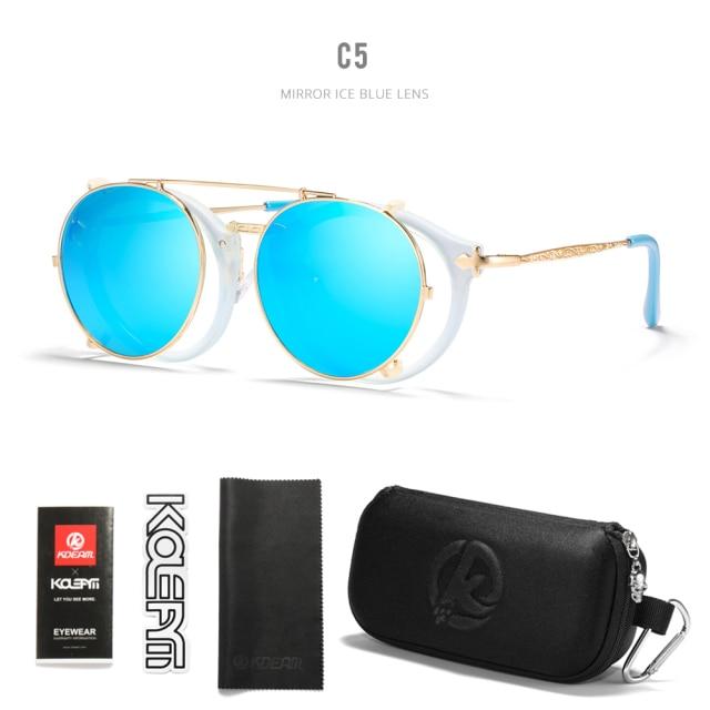 KDEAM™ Retro Steampunk Clip On Sunglasses
