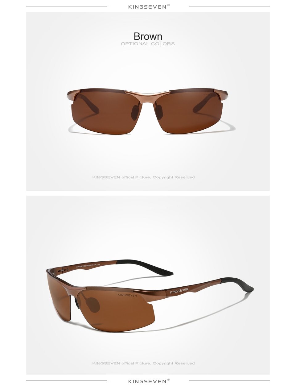 KINGSEVEN Polarized Aluminum Driving Sunglasses