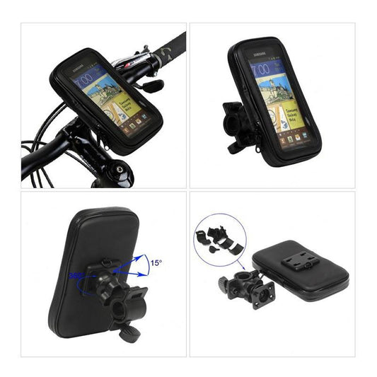 Motorcycle / Bicycle Waterproof 5.5 inch Phone Holder - Indigo-Temple