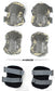 Military 4pc/set Tactical Knee & Elbow Protective Pad (5 color) - Indigo-Temple