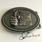 3D Belt Buckle For Men - Indigo-Temple