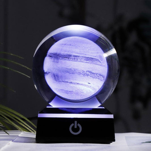 Laser Engraved Solar System LED Lamp