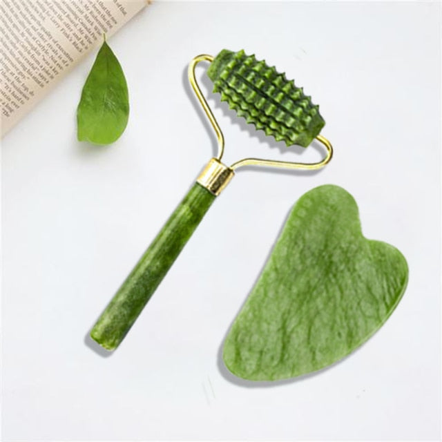 Natural Jade Stone Face Massage Roller