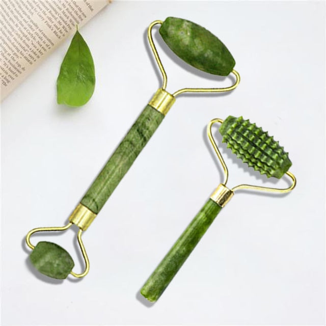 Natural Jade Stone Face Massage Roller