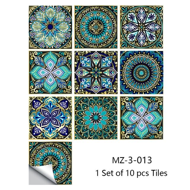 Portuguese Tiles Azulejo Decorative Stickers (10pcs)