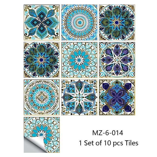 Portuguese Tiles Azulejo Decorative Stickers (10pcs)