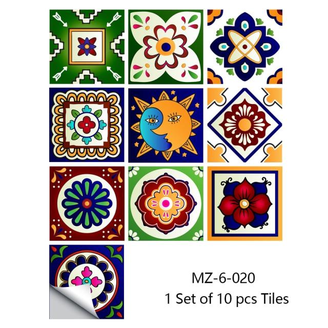 Portuguese Tiles Azulejo Decorative Stickers (10pcs)
