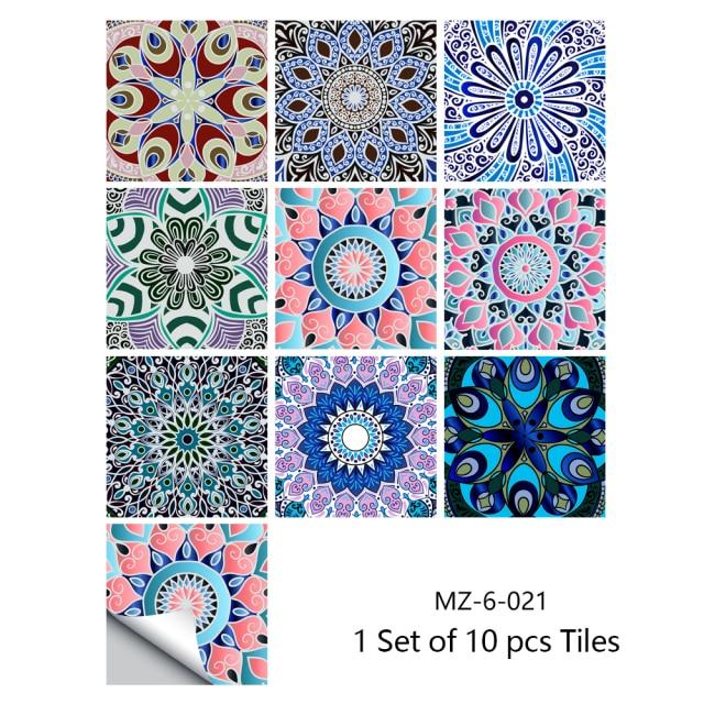 Portuguese Tiles Azulejo Decorative Stickers (10pcs)